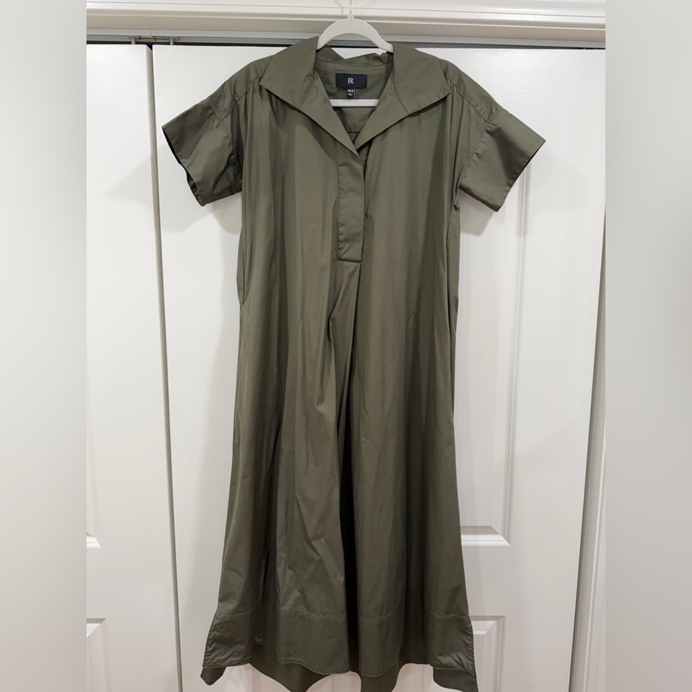 Banana Republic Cruz Poplin Maxi Olive Green XS/S